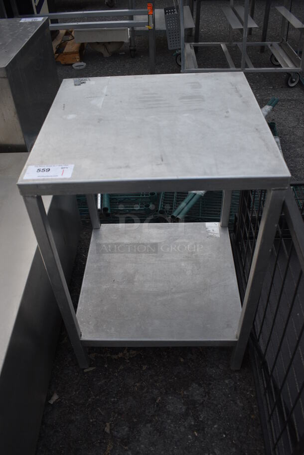 Stainless Steel Commercial Table w/ Undershelf. 22x22x32 - Image 1 of 3