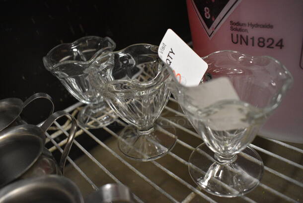 3 Sundae Glasses. 3.5x3.5x4. 3 Times Your Bid! - Image 2 of 2