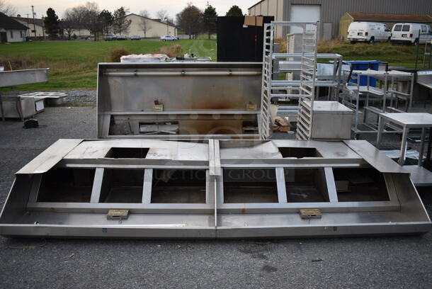 Stainless Steel Commercial Grease Hood. 140x59x17