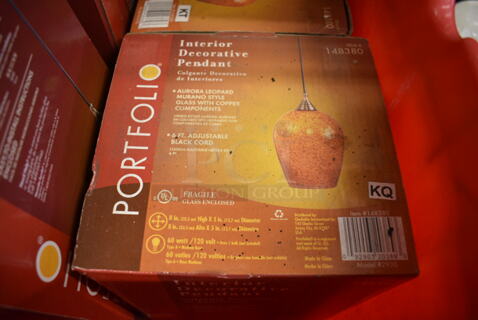 7 BRAND NEW IN BOX! Portfolio Interior Decorative Pendant Light Shades. 7 Times Your Bid!