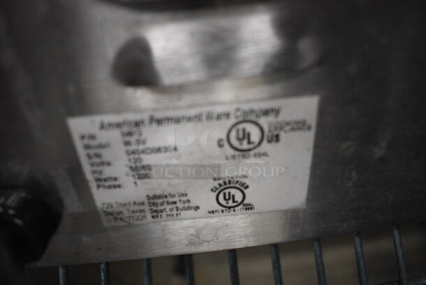 APW Wyott Model W3-V Stainless Steel Commercial Countertop Food Warmer. 120 Volts, 1 Phase. 14.5x23x9. Tested and Working! - Image 4 of 4