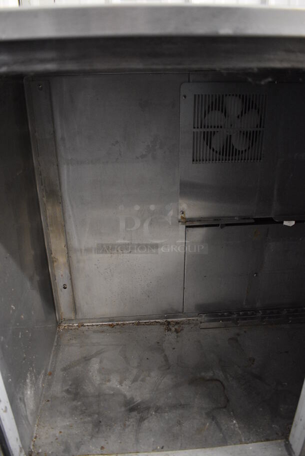 NICE! Duke Model RUF-48 Stainless Steel Commercial 2 Door Work Top Cooler. 120 Volts, 1 Phase. 48x30x40. Tested and Powers On But Temps at 50 Degrees - Image 3 of 6