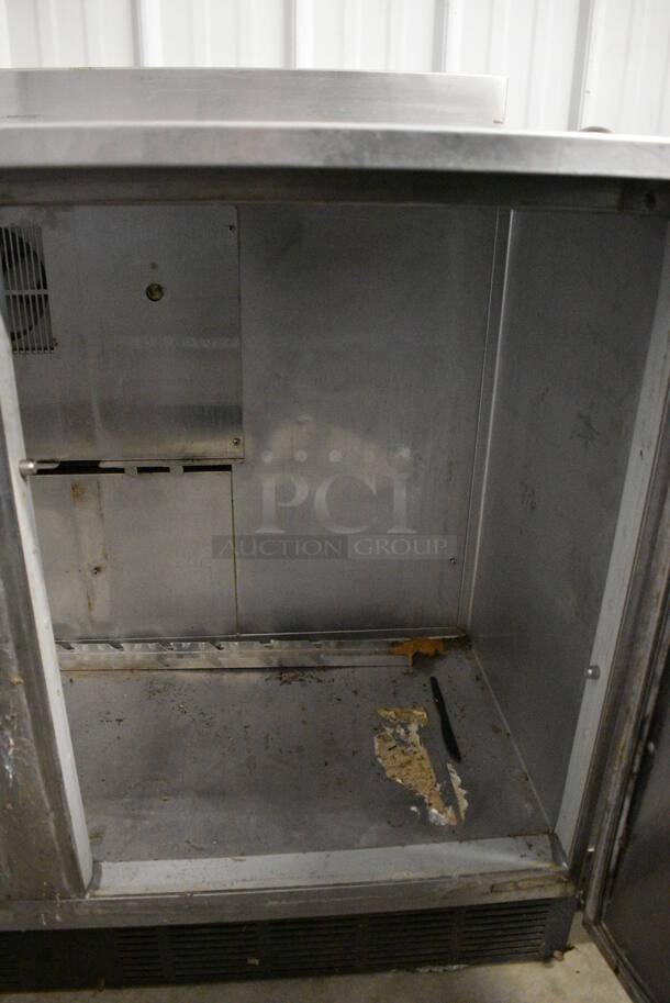 NICE! Duke Model RUF-48 Stainless Steel Commercial 2 Door Work Top Cooler. 120 Volts, 1 Phase. 48x30x40. Tested and Powers On But Temps at 50 Degrees - Image 4 of 6