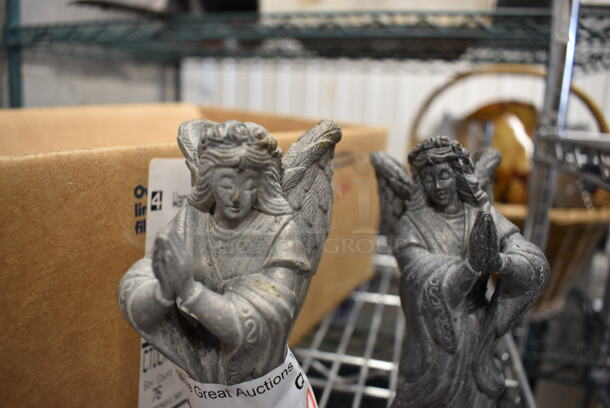 2 Metal Countertop Praying Statues. 4x4x7. 2 Times Your Bid! - Image 2 of 2