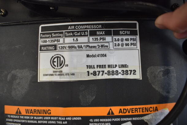 Duramax 1.5 Gallon Tank Air Compressor. 12x11x23 - Image 4 of 4