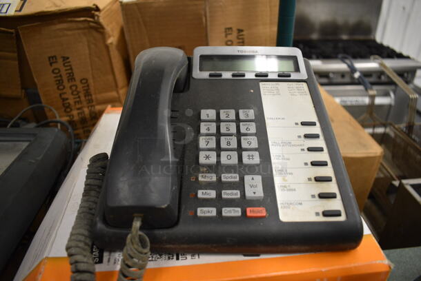 2 Corded Office Telephones. Includes Toshiba Model DKT3207-SD. 8x10x4. 2 Times Your Bid! - Image 1 of 5