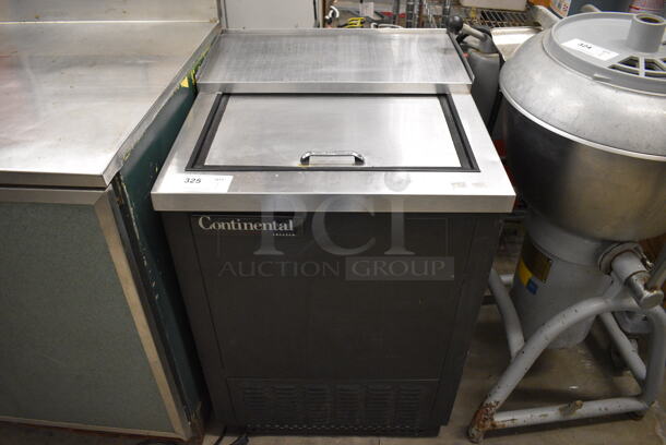 NICE! Continental Model CGC24 Stainless Steel Commercial Back Bar Cooler w/ Sliding Lid. 115 Volts, 1 Phase. 24x27.5x35. Tested and Working!