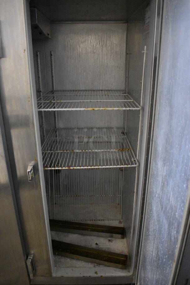 GREAT! Continental Model 3R Stainless Steel Commercial 3 Door Reach In Cooler on Commercial Casters. 115 Volts, 1 Phase. 78.5x36x82. Tested and Powers On But Temps at 47 Degrees - Image 10 of 12