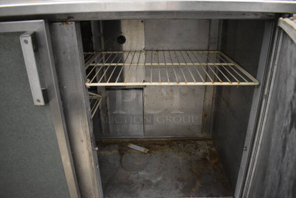 NICE! Duke Model RUF-48M Stainless Steel Commercial 2 Door Work Top Cooler. 120 Volts, 1 Phase. 48x30x40. Tested and Working! - Image 3 of 5