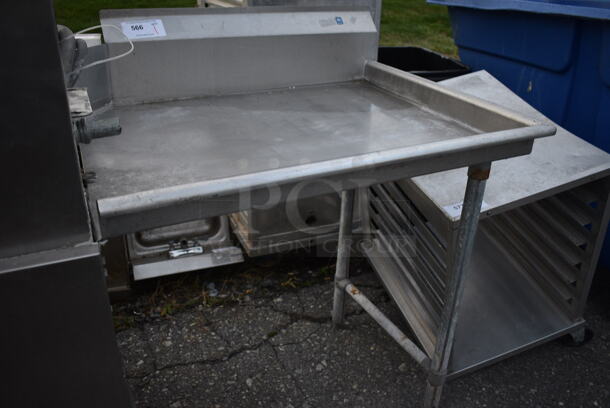 Stainless Steel Commercial Right Side Clean Side Dishwasher Table. Goes GREAT w/ Item 567! 36x29x43 - Image 3 of 4