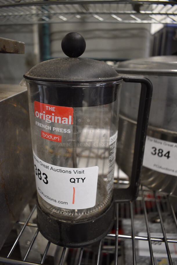 Black and Clear French Coffee Press. 5x4x9 - Image 1 of 2