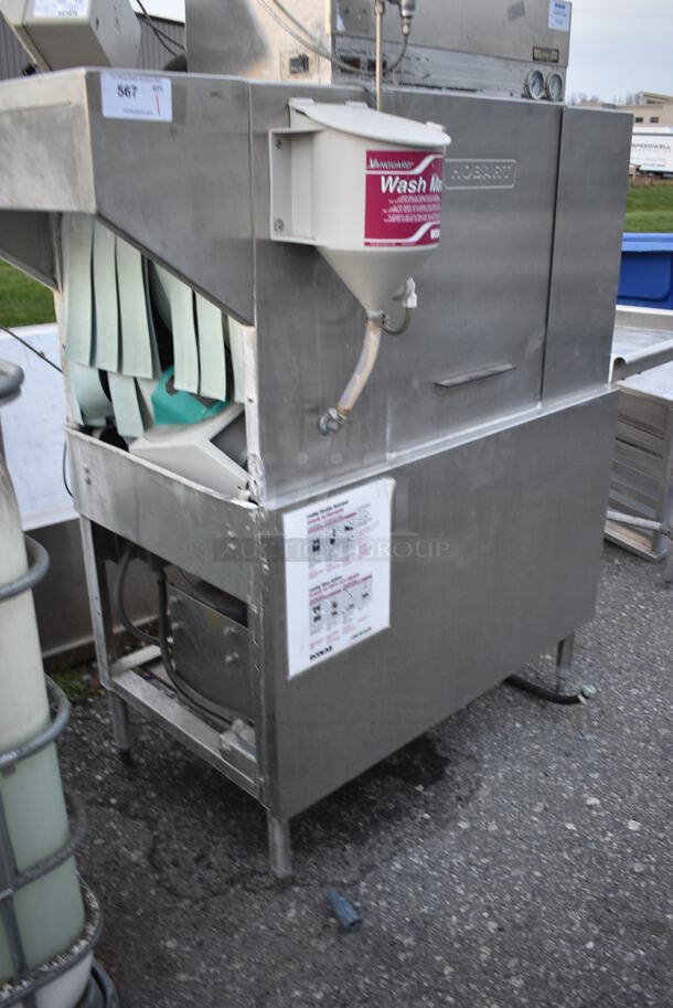 FANTASTIC! Hobart Model C44A Stainless Steel Commercial Conveyor Dishwasher. 208 Volts, 3 Phase. Goes GREAT w/ Item 566! 54x33x67  - Image 3 of 11