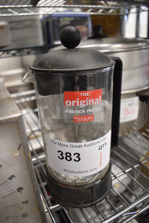 Black and Clear French Coffee Press. 5x4x9 - Image 2 of 2