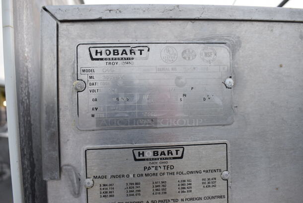 FANTASTIC! Hobart Model C44A Stainless Steel Commercial Conveyor Dishwasher. 208 Volts, 3 Phase. Goes GREAT w/ Item 566! 54x33x67  - Image 8 of 11