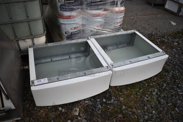 2 White Metal Dryer Bases. 27x26x10. 2 Times Your Bid! - Image 3 of 5