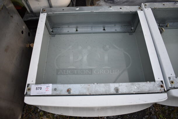 2 White Metal Dryer Bases. 27x26x10. 2 Times Your Bid! - Image 4 of 5