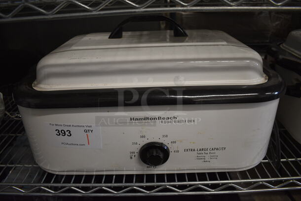 Hamilton Beach White Metal Countertop 18 Quart Roaster Oven. 22x15x10