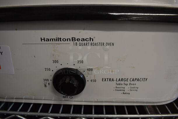 Hamilton Beach White Metal Countertop 18 Quart Roaster Oven. 22x15x10 - Image 4 of 4