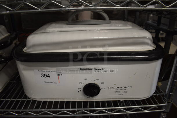 Hamilton Beach White Metal Countertop 18 Quart Roaster Oven. 22x15x10