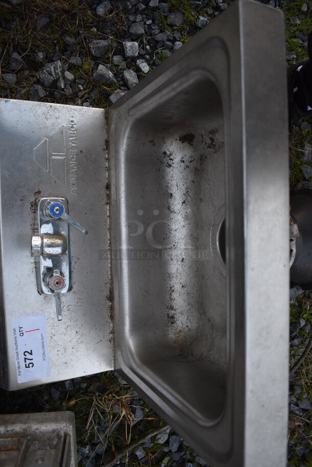 Stainless Steel Commercial Single Bay Wall Mount Sink w/ Garbage Disposal. 17.5x15x26 - Image 2 of 5