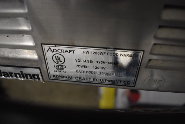 NICE! Adcraft Model FW-1200WF Stainless Steel Commercial Countertop Food Warmer. 120 Volts, 1 Phase. 14.5x23x9. Tested and Working! - Image 3 of 3