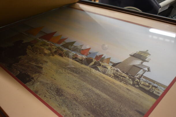 4 Various Frames w/ 3 Pictures; Coca Cola Barn, Door, Lighthouse. 4 Times Your Bid! - Image 5 of 5