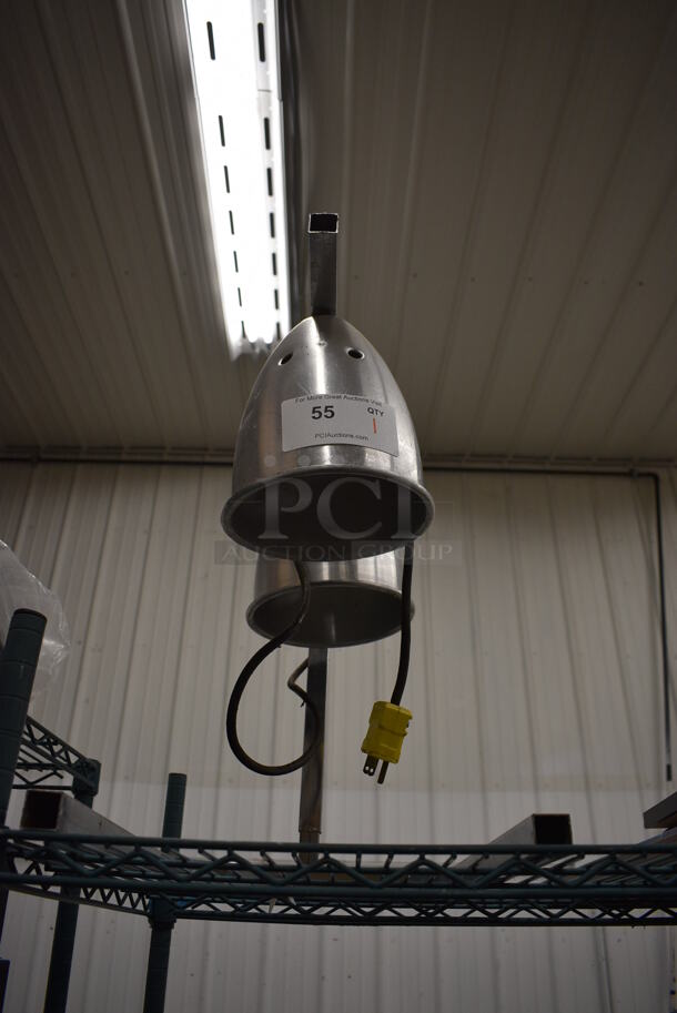 Metal Countertop 2 Head Warming Lamp. Does Not Come w/ Bulbs. 14x24x20 - Image 3 of 3