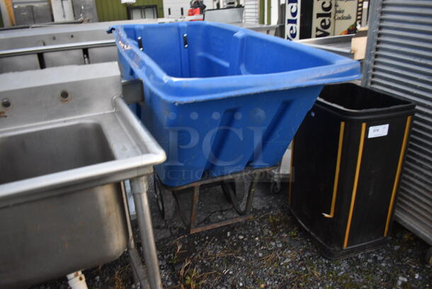 Rubbermaid Blue Cart on Casters. 72x31x45 - Image 2 of 7