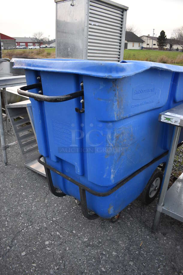 Rubbermaid Blue Cart on Casters. 72x31x45 - Image 5 of 7