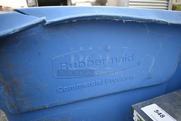 Rubbermaid Blue Cart on Casters. 72x31x45 - Image 7 of 7