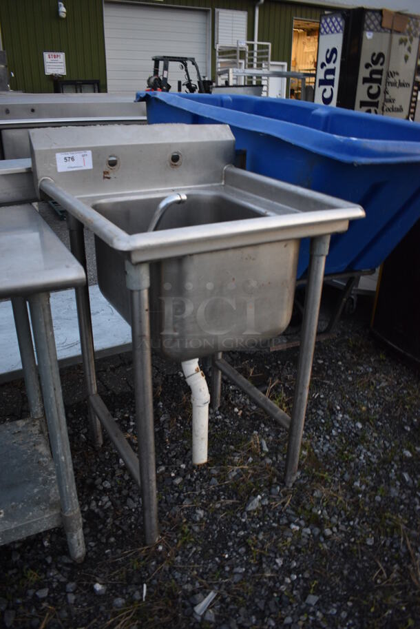 Stainless Steel Commercial Single Bay Sink. 25x26x42. Bay 16x21x12 - Image 3 of 5