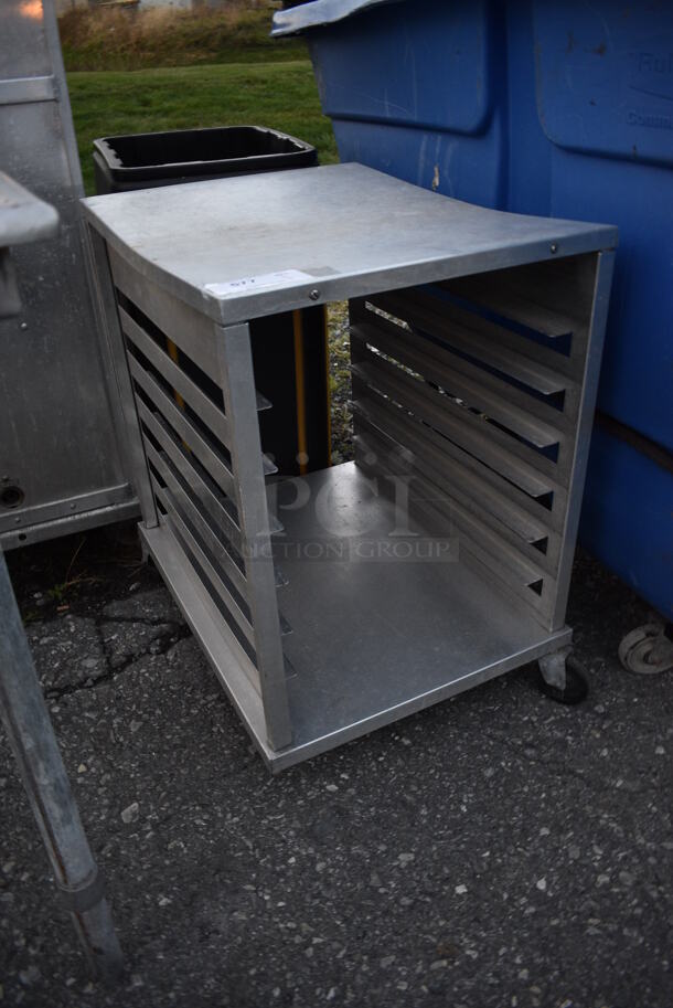 Metal Commercial Pan Transport Rack on Commercial Casters. Missing Caster. 21.5x27.5x31.5 - Image 2 of 4