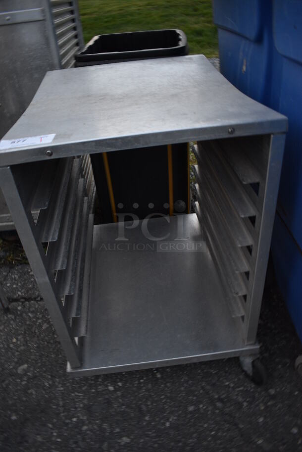 Metal Commercial Pan Transport Rack on Commercial Casters. Missing Caster. 21.5x27.5x31.5 - Image 3 of 4