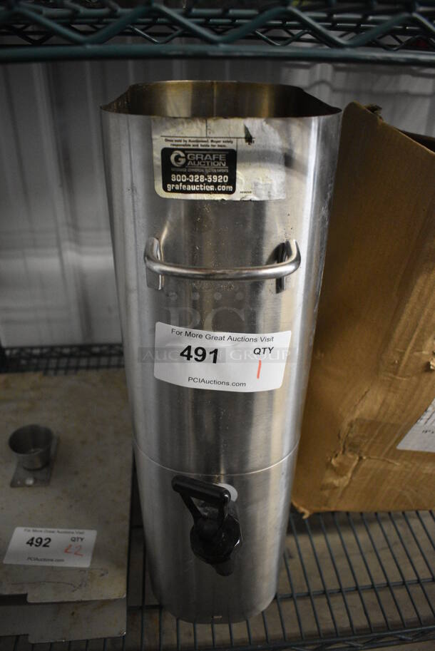Stainless Steel Commercial Beverage Holder Dispenser. 6.5x13x21
