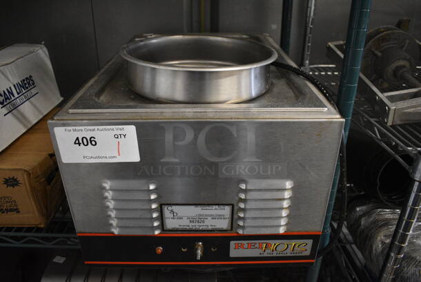 NICE! Eagle Stainless Steel Commercial Countertop Food Warmer w/ Cylindrical Drop In Bin. 14x22x10. Tested and Working!