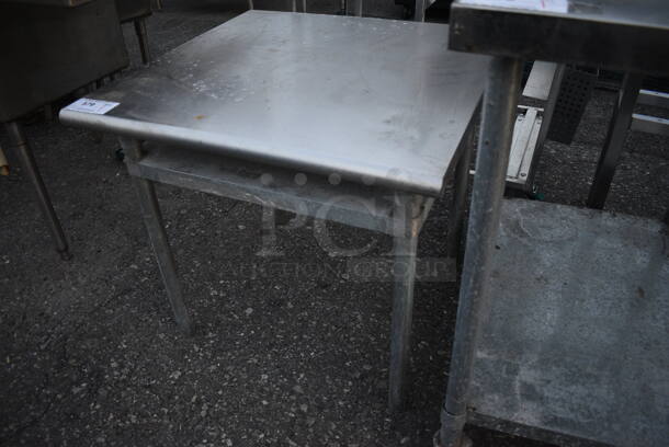 Stainless Steel Table w/ Metal Undershelf. 30x30x28 - Image 2 of 4