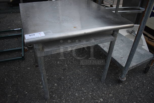 Stainless Steel Table w/ Metal Undershelf. 30x30x28 - Image 3 of 4