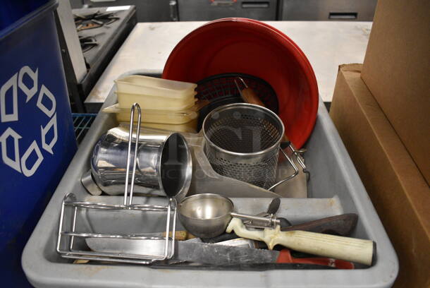ALL ONE MONEY! Lot of Various Items in Gray Poly Bus Bin!  - Image 2 of 4