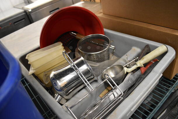 ALL ONE MONEY! Lot of Various Items in Gray Poly Bus Bin!  - Image 3 of 4