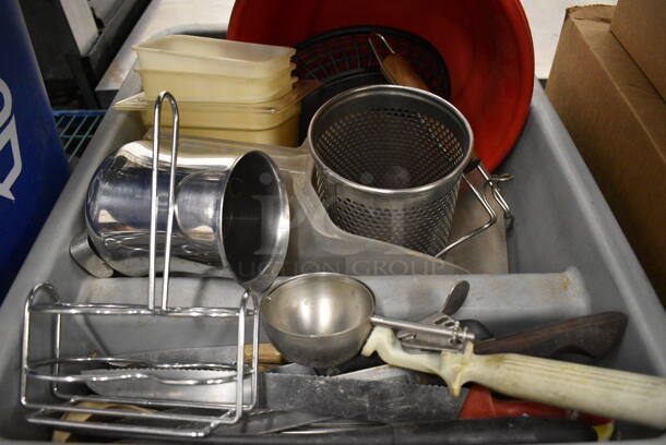 ALL ONE MONEY! Lot of Various Items in Gray Poly Bus Bin!  - Image 4 of 4