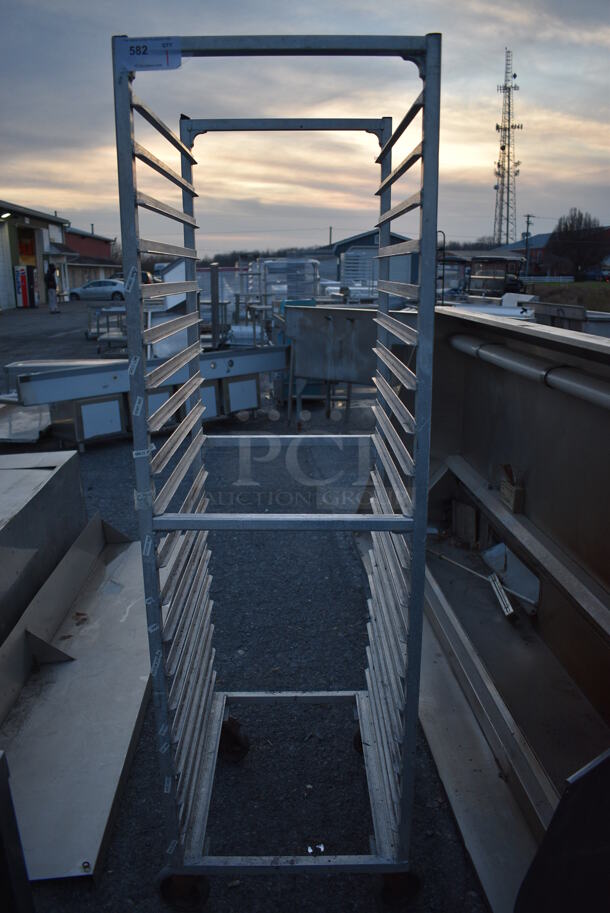 Metal Commercial Pan Transport Rack on Commercial Casters. 20x26x70 - Image 1 of 4