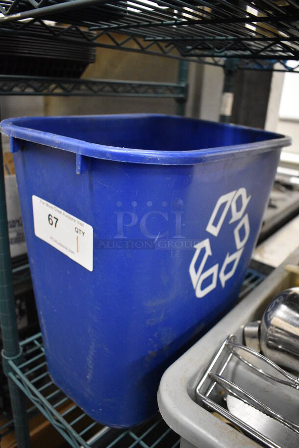 ALL ONE MONEY! Lot of Commercial Casters in Blue Poly Recycling Bin! - Image 2 of 4