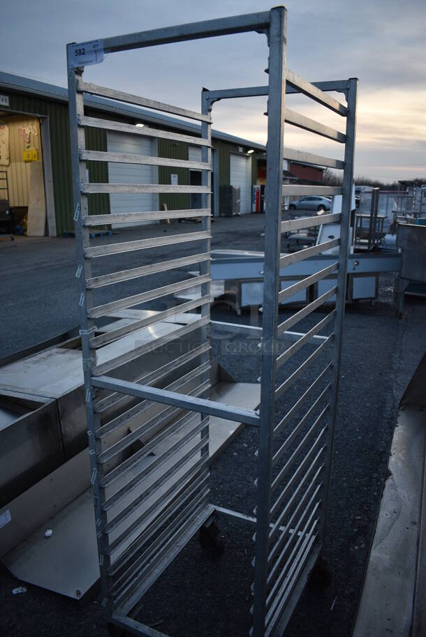 Metal Commercial Pan Transport Rack on Commercial Casters. 20x26x70 - Image 2 of 4