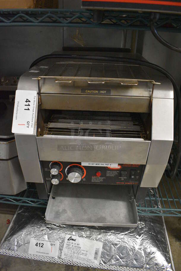 NICE! Hatco Stainless Steel Commercial Countertop Electric Powered Conveyor Toaster Oven. 14.5x22x16. Cannot Test Due To Plug Style