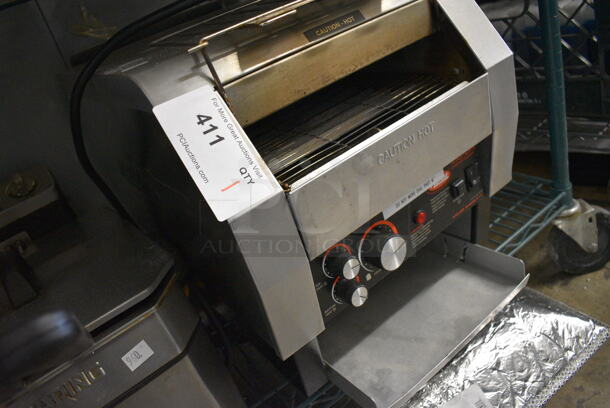 NICE! Hatco Stainless Steel Commercial Countertop Electric Powered Conveyor Toaster Oven. 14.5x22x16. Cannot Test Due To Plug Style - Image 3 of 5