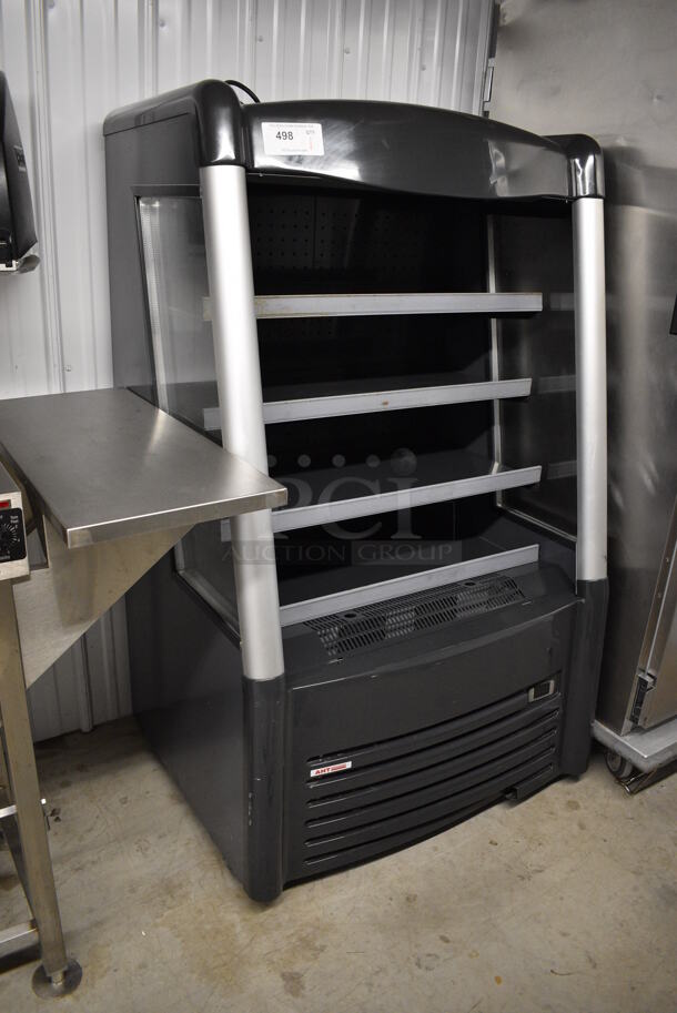 WOW! AHT Metal Commercial Floor Style Grab N Go Open Merchandiser Display Case w/ 3 Shelves. 36x28x60. Tested and Powers On But Temps at 53 Degrees - Image 2 of 5