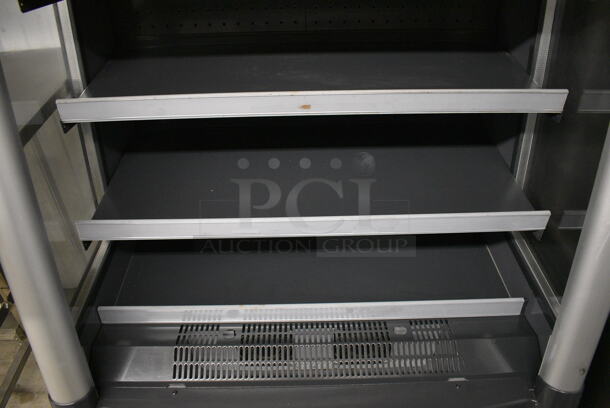 WOW! AHT Metal Commercial Floor Style Grab N Go Open Merchandiser Display Case w/ 3 Shelves. 36x28x60. Tested and Powers On But Temps at 53 Degrees - Image 3 of 5