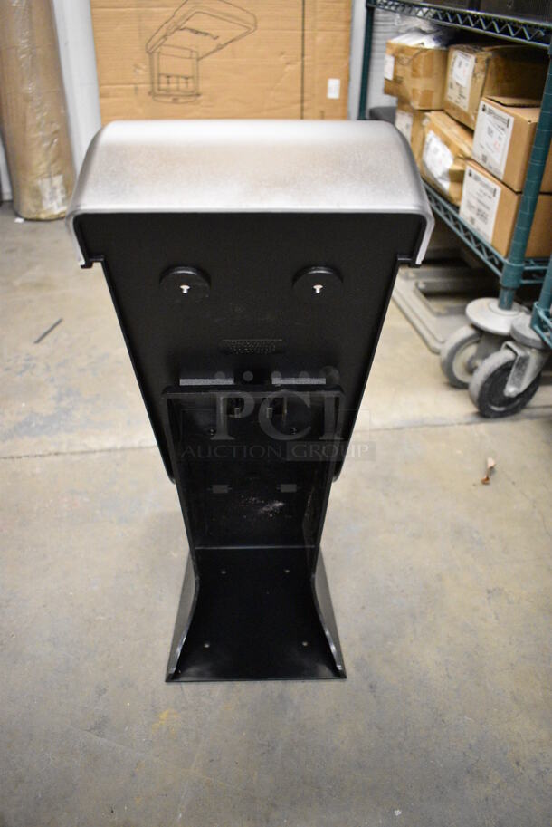 Tork Xpressnap Black and Clear Poly Countertop Napkin Dispenser. 8x8x22 - Image 4 of 4
