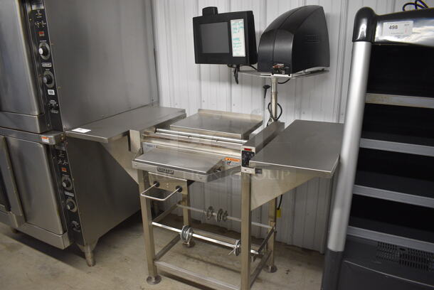 SWEET! Hobart Model HWS-4 Stainless Steel Commercial Floor Style Heat Seal Shrink Wrapping Station w/ Monitor and Label Printer. 120 Volts, 1 Phase. 53x40x62. Tested and Working! - Image 2 of 9
