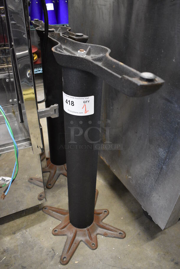 2 Metal Table Bases. 20x11x28. 2 Times Your Bid! - Image 1 of 2